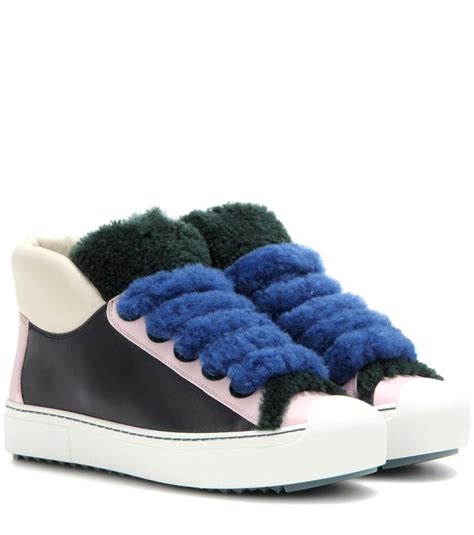 pink fendi sock sneakers|fendi shearling trimmed sneakers.